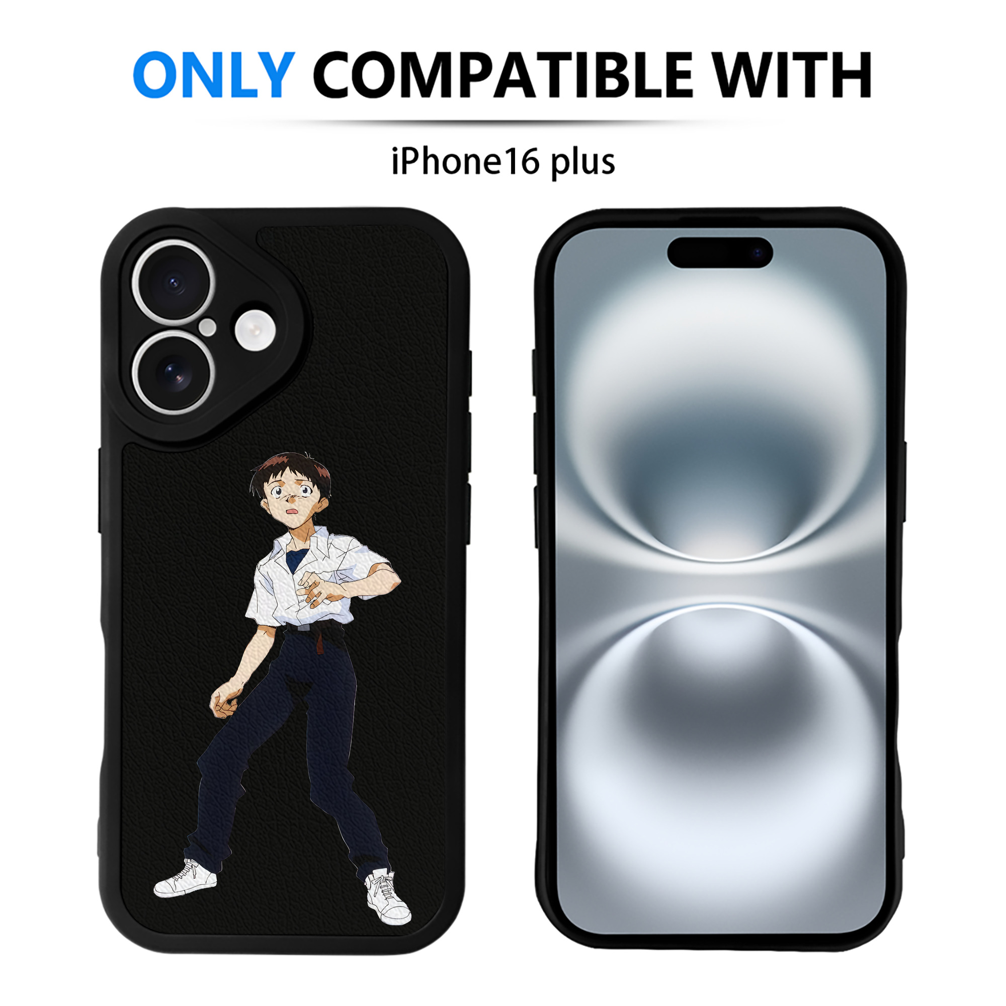 （画像用） EVA 新世紀エヴァンゲリオン 【iPhone 16シリーズ対応】シリコンスマホケース（レザー調） 材質：シリコン